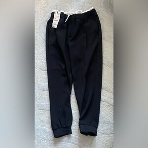 Zara Black Pants with peep lining - Jogger Style